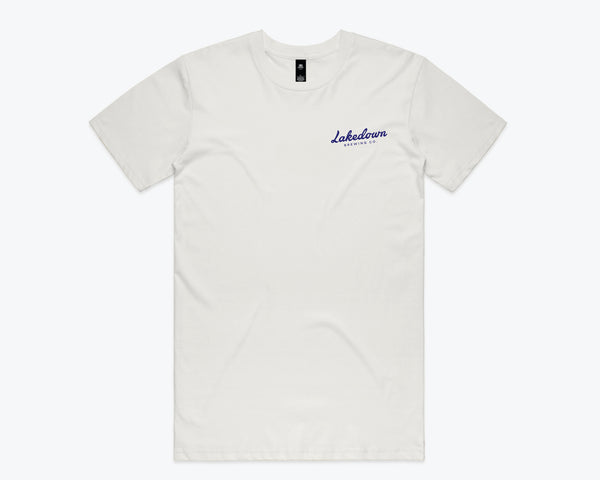 T-SHIRT 'DRINKING FISH' NATURAL COTTON