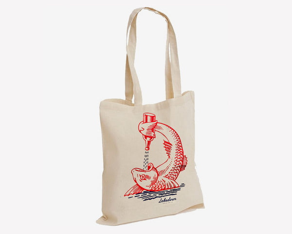 LAKEDOWN FISH TOTE BAG